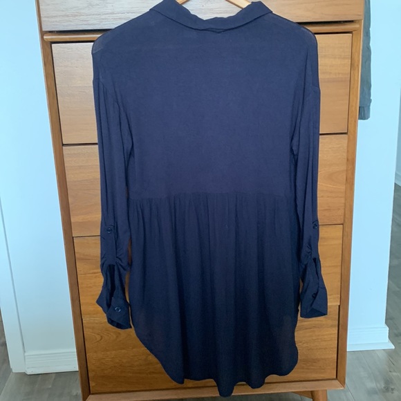 Navy maternity button up xs-med - Picture 6 of 10